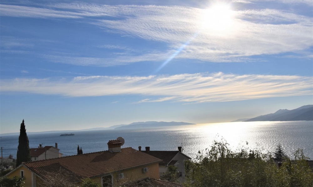 Vista panoramica sul mare del Quarnaro da Matulji