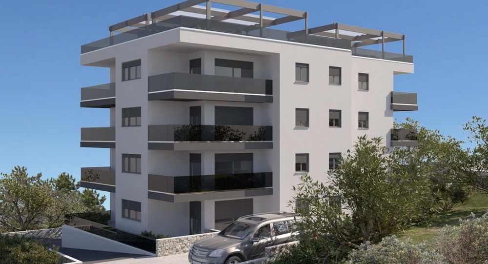 Edificio di appartamenti moderno di nuova costruzione sull'isola di Ciovo