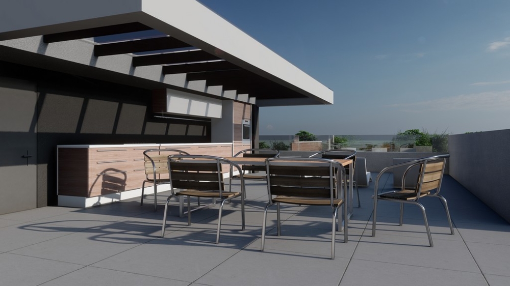 Terrazza sul tetto dell'attico A2795, in vendita a Zaton, Croazia.