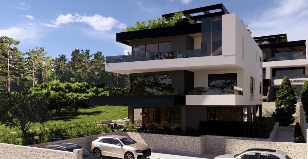 Moderna villa cubista con posti auto in un ambiente verde in Croazia, perfetta per un portafoglio immobiliare esigente – appartamento in vendita in Croazia