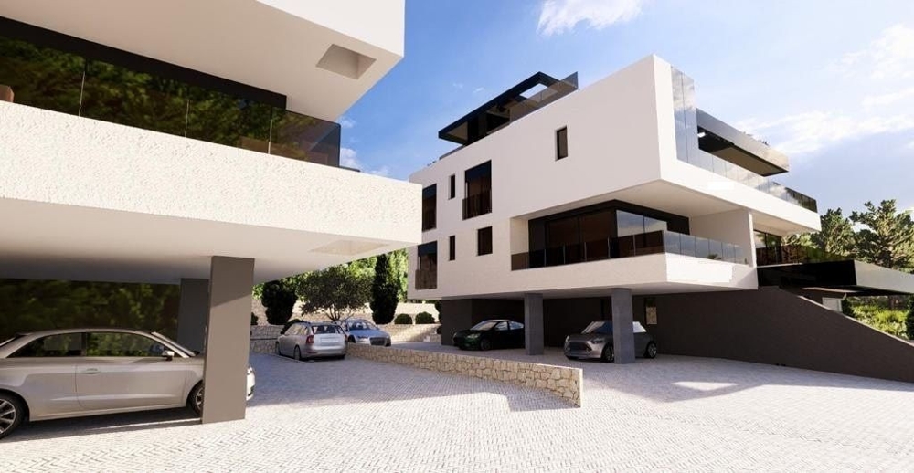 Elegante complesso di appartamenti in Croazia con posti auto coperti e architettura contemporanea – investimento in Croazia
