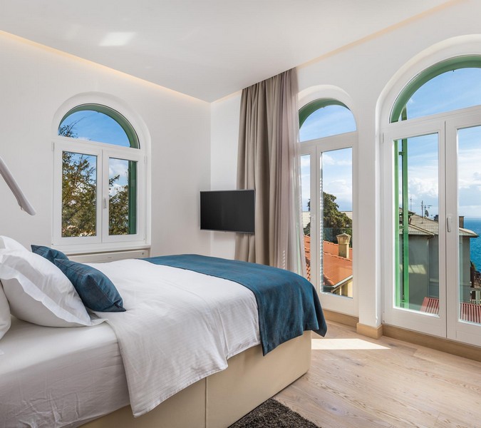 Camera da letto con vista mare, immobile da sogno in Croazia