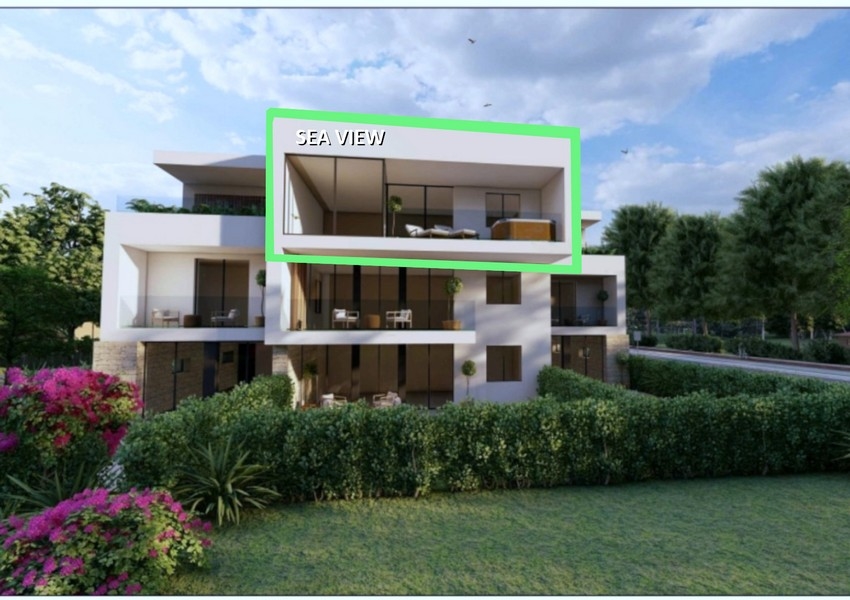 Appartamento moderno di nuova costruzione con vista sul mare in vendita.