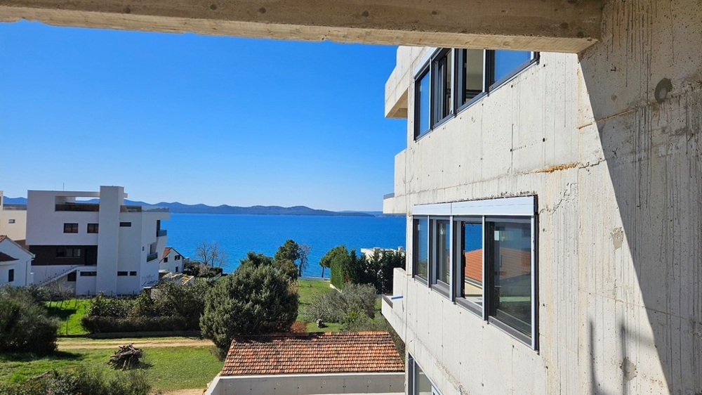 Vista mare dalla terrazza dell'appartamento A3618, in vendita vicino a Zadar in Croazia.