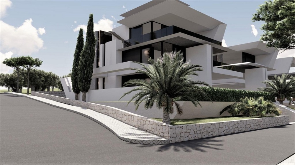 Visualizzazione del complesso residenziale ultimato a Krk in Croazia