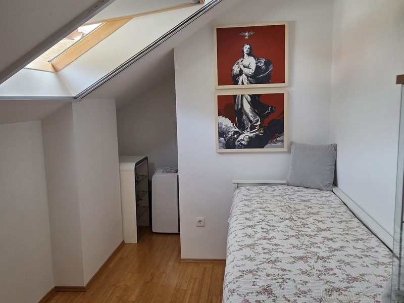 Camera degli ospiti con letto singolo e lucernario