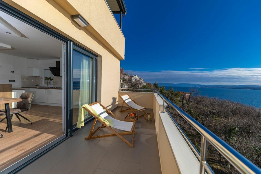 Appartamento con vista mare in vendita in Croazia A3821 a Jadranovo