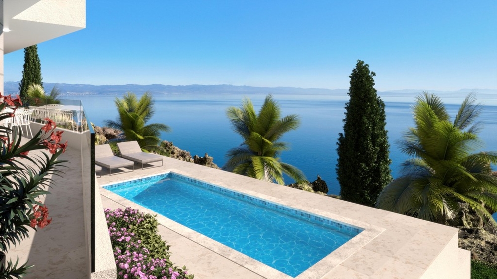 Appartamento con piscina in vendita in Croazia, Mosenicka Draga