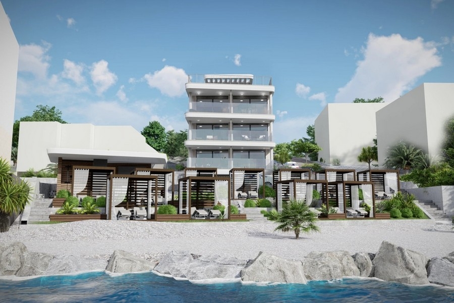Moderno edificio residenziale in prima fila al mare con area spiaggia in Croazia