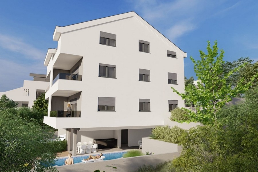 Nuova costruzione con piscina comune vicino a Trogir