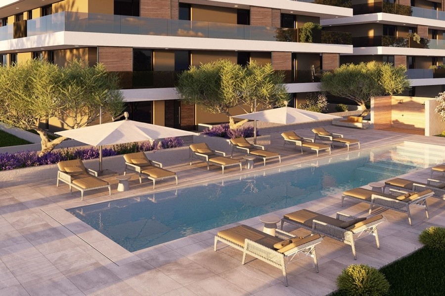 Piscina comune del complesso di appartamenti Ciovo