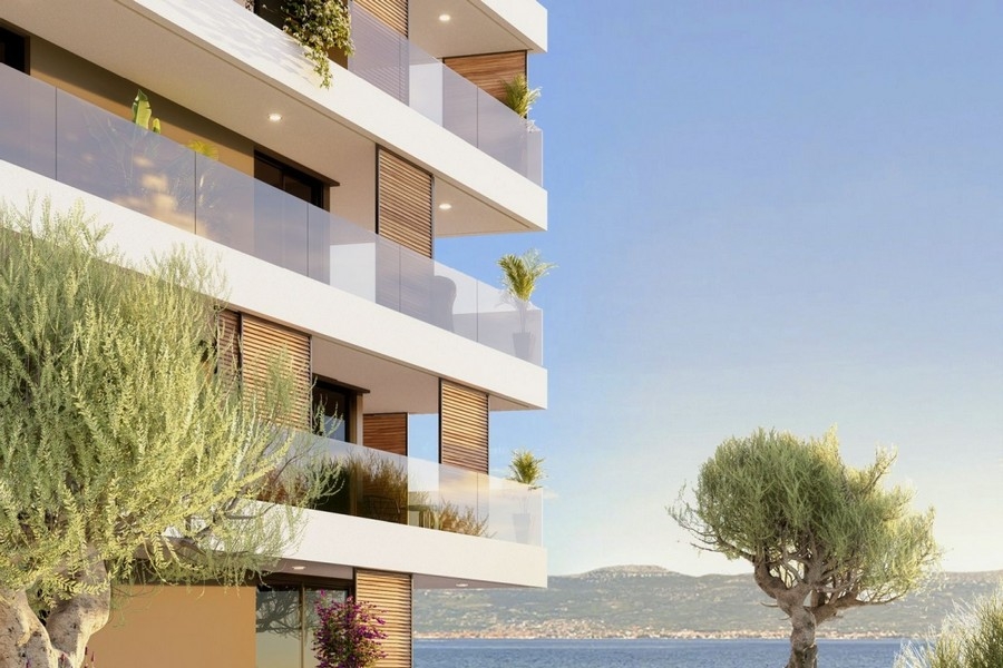Vista sul progetto e sul mare.