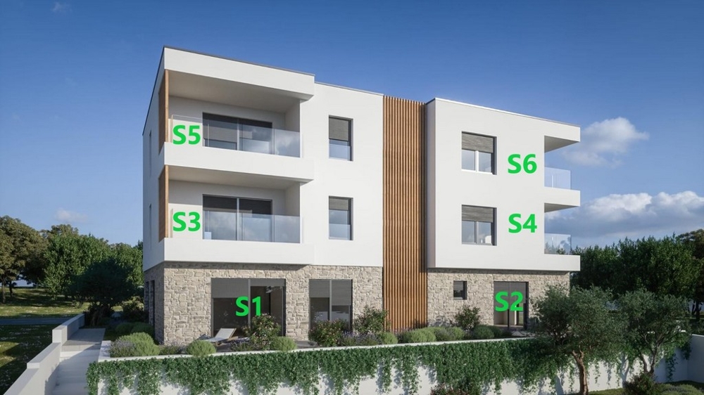 Complesso residenziale con appartamenti da S1 a S6 in Dalmazia