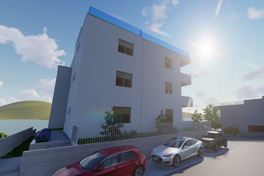 Condominio con posti auto e vista mare