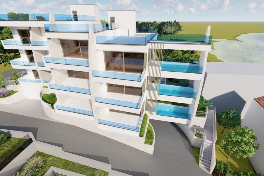 Moderno complesso residenziale di nuova costruzione con vista mare a Primosten, Croazia