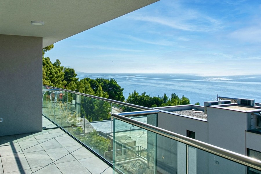 Loggia con vista panoramica sul mare a Makarska