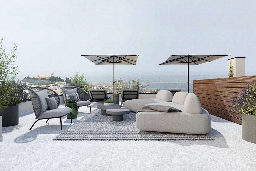 Solarium con vista mare a Primosten