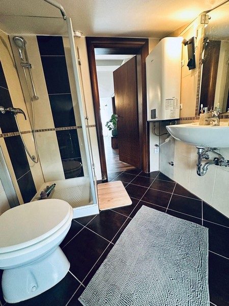 Bagno con doccia e WC