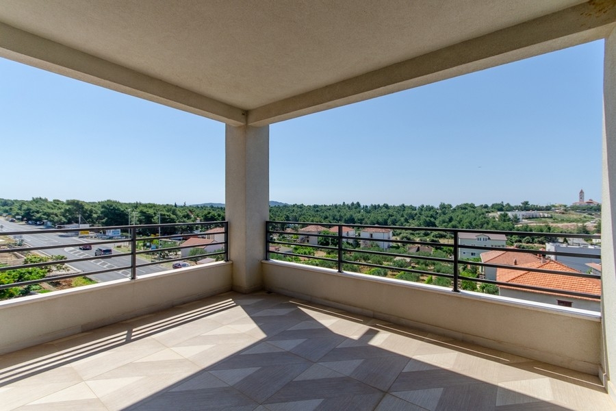 Loggia coperta con vista sui tetti Croazia