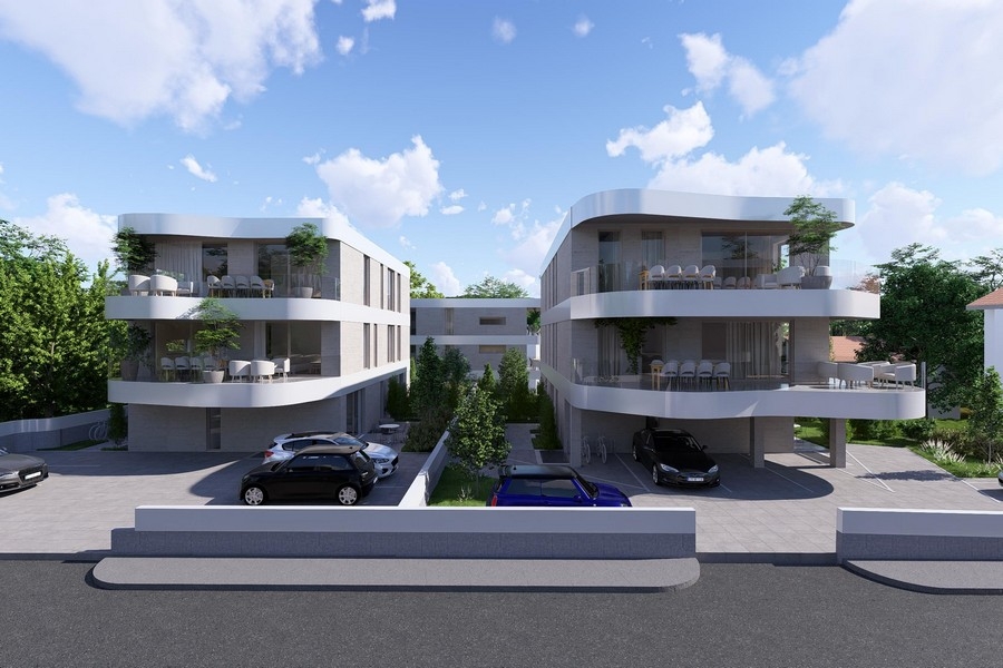 Complesso residenziale a Krk con quattro unità abitative, rendering dell'accesso