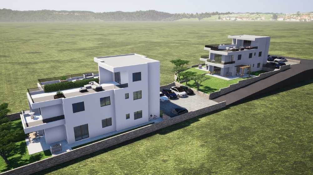 Complesso residenziale con due edifici e parcheggi a Tribunj