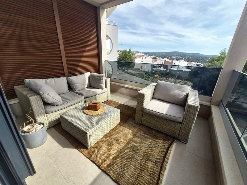 Terrazza con arredi lounge