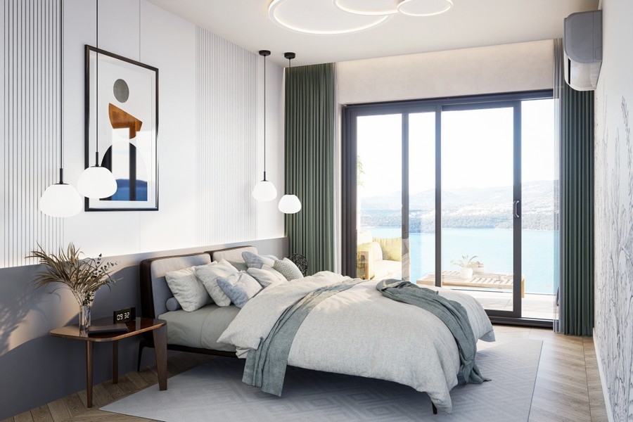 Camera da letto con accesso al balcone