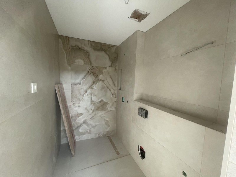 Bagno in fase di costruzione