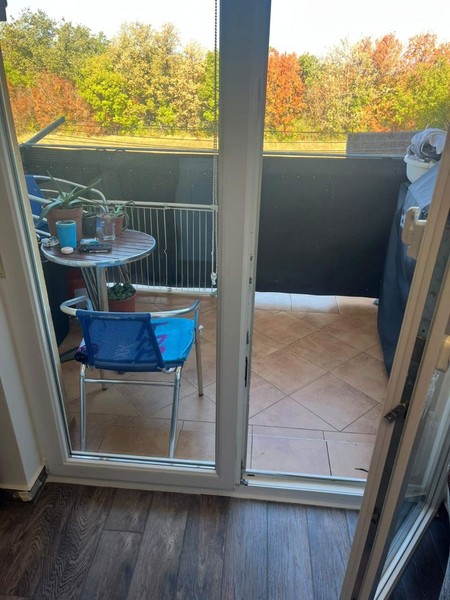 Porta del balcone con vista sul verde