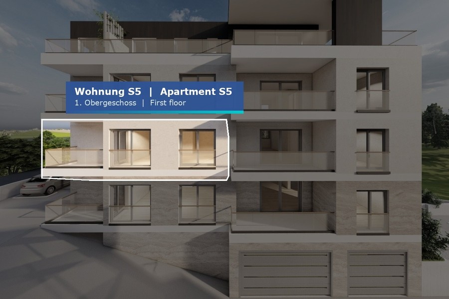 Posizione dell'appartamento S5 al primo piano del nuovo edificio a Primosten