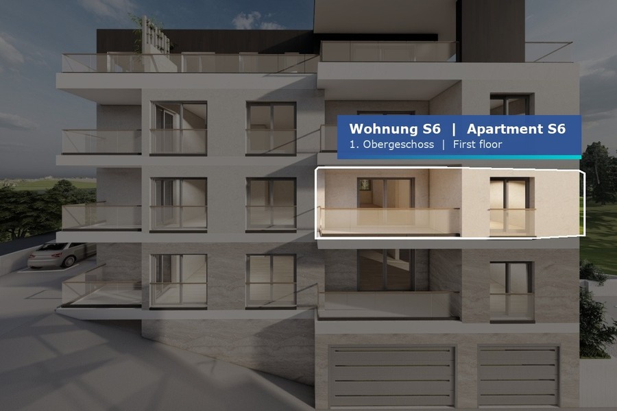 Posizione dell'appartamento S6 al primo piano dell'edificio di nuova costruzione a Primosten