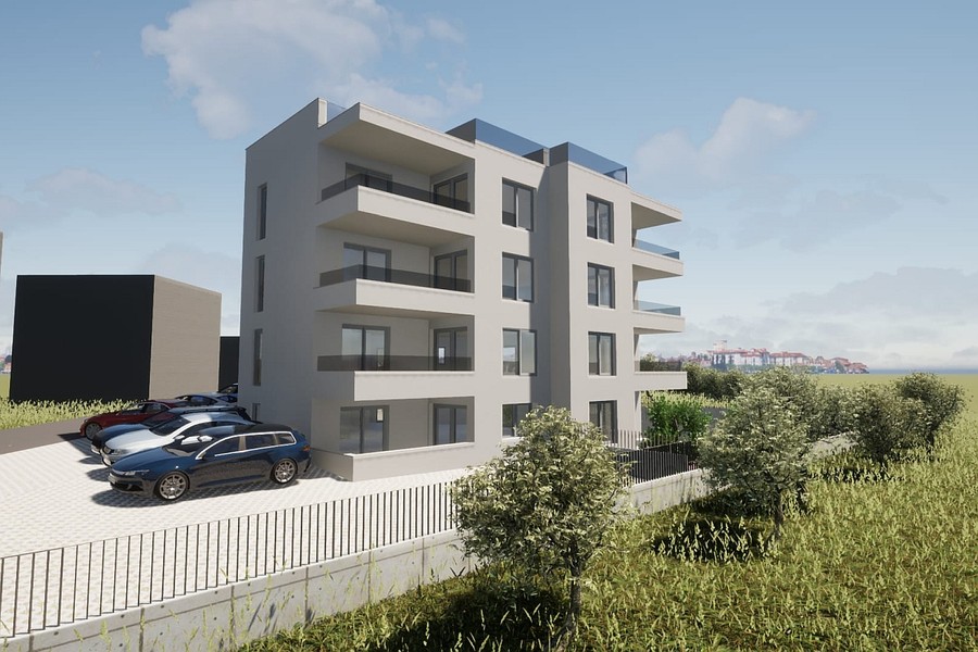 Appartamento con vista mare in un edificio di nuova costruzione a Ciovo