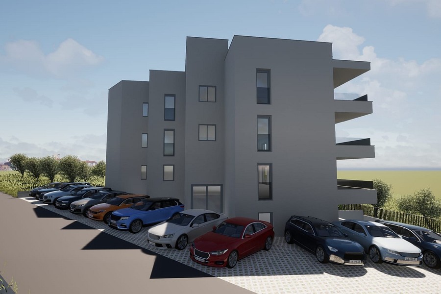 Posti auto sul retro dell'edificio