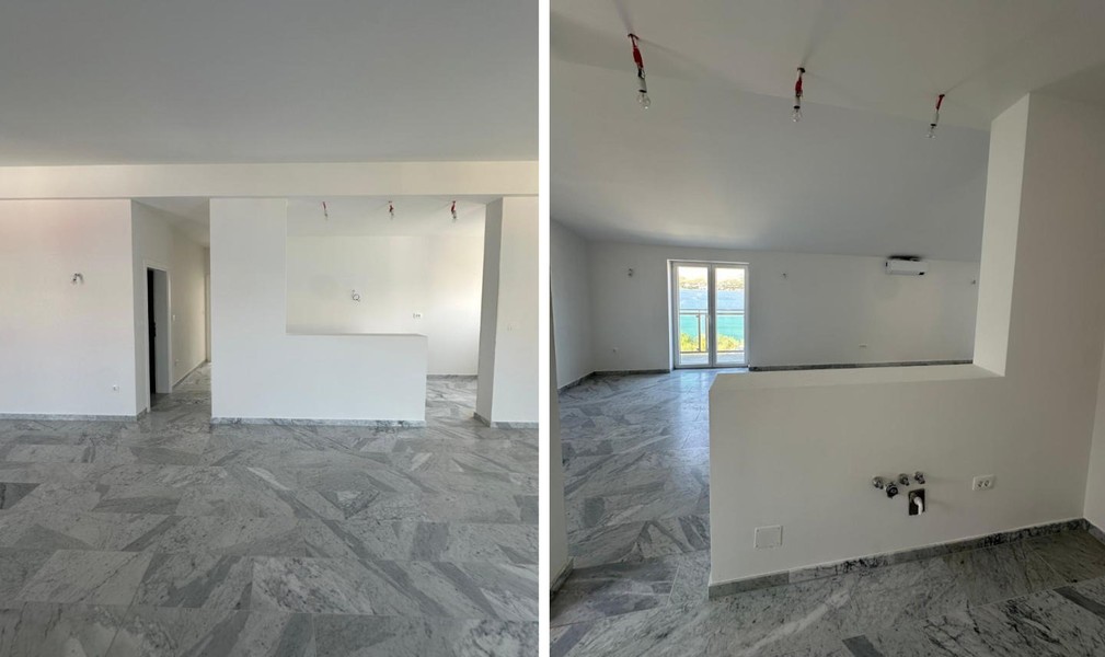 Soggiorno con cucina e loggia