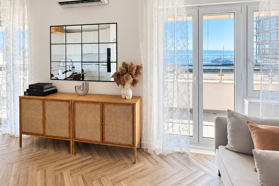 Soggiorno con vista sul mare a Split, quartiere Meje