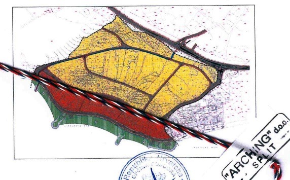 La forma del terreno edificabile sul mare in Croazia