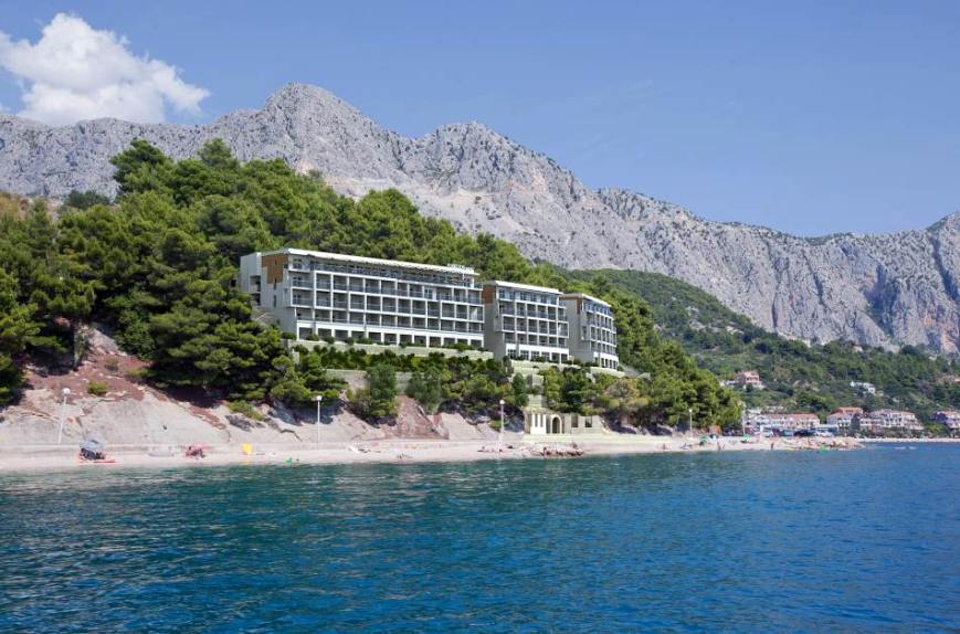 Un esempio della forma costruttiva di come potrebbe apparire l'hotel sul mare in questo punto della Dalmazia