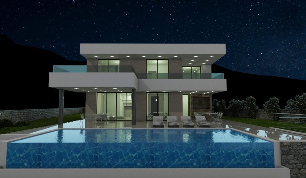 Progetto di una villa moderna in vendita in Croazia.