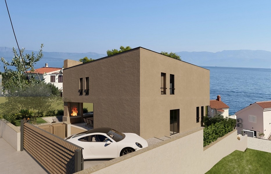 Terreno con villa e vista mare a Solta