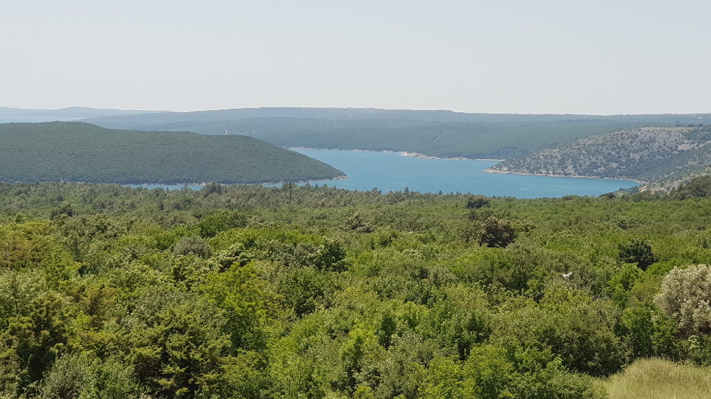 Vista mare della casa in pietra H1413 nella zona di Rabac / Labin, Istria.
