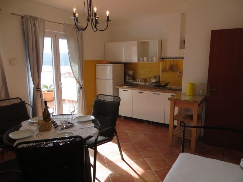 Un divano letto della casa in Croazia