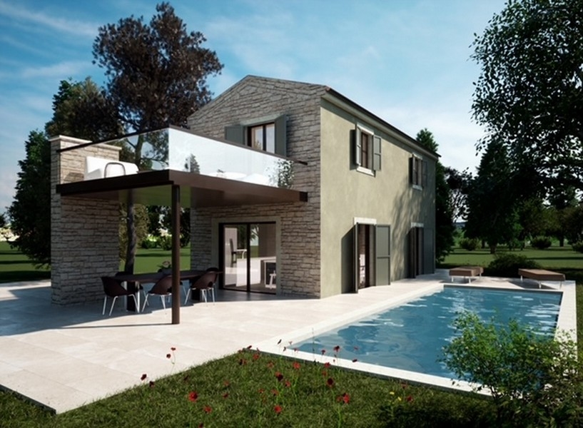 Villa mediterranea con piscina in posizione tranquilla a Porec, Istria