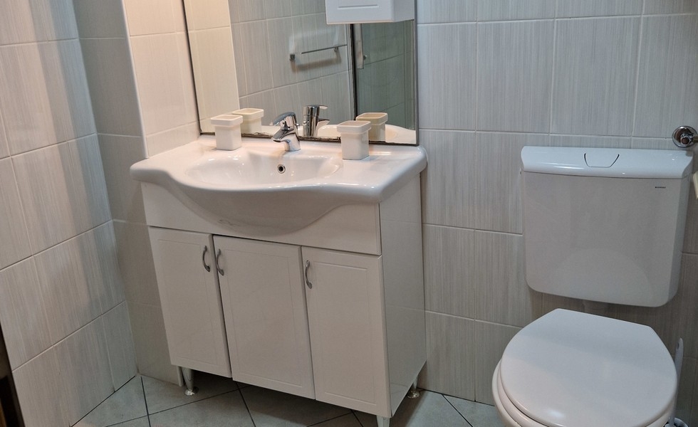 Bagno con lavabo e WC