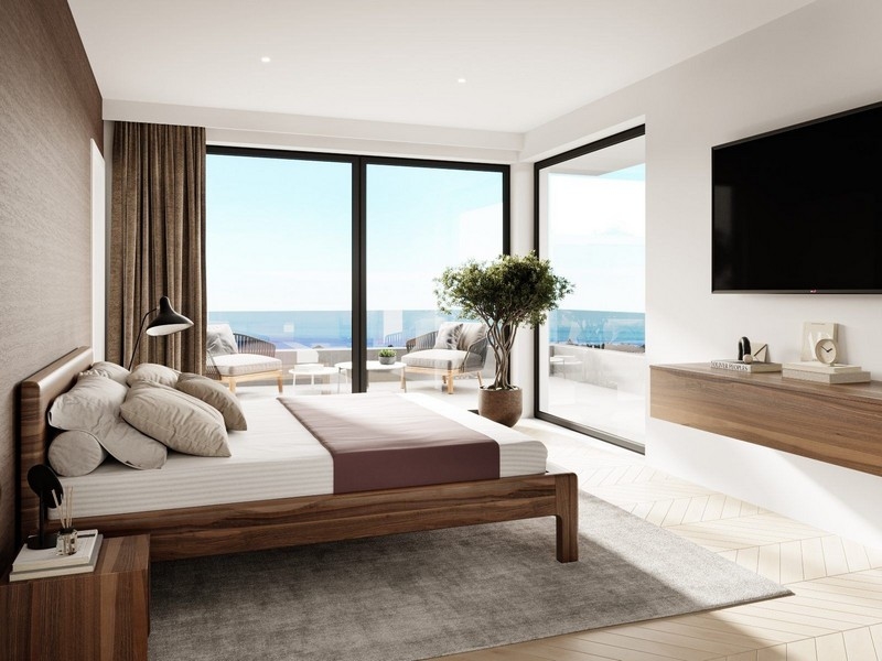 Camera da letto con vista mare della villa H2440 in Istria - Panorama Scouting.