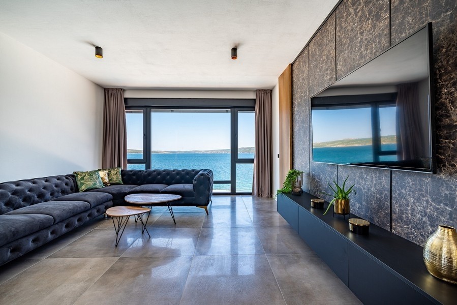 Soggiorno con vista mare - immobile H2494, Croazia.
