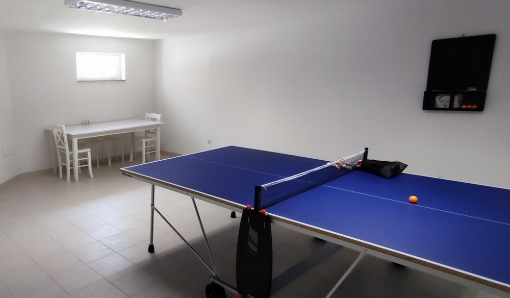 Sala hobby nel seminterrato