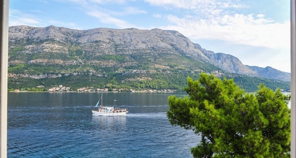 Vista mare dell'immobile H2688 sull'isola di Korcula, Dalmazia, Croazia - Panorama Scouting.