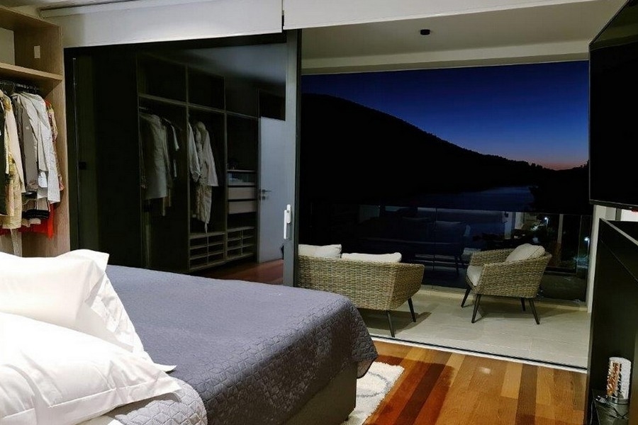 Camera da letto con vista mare dell'immobile H2690, Croazia, Korcula.