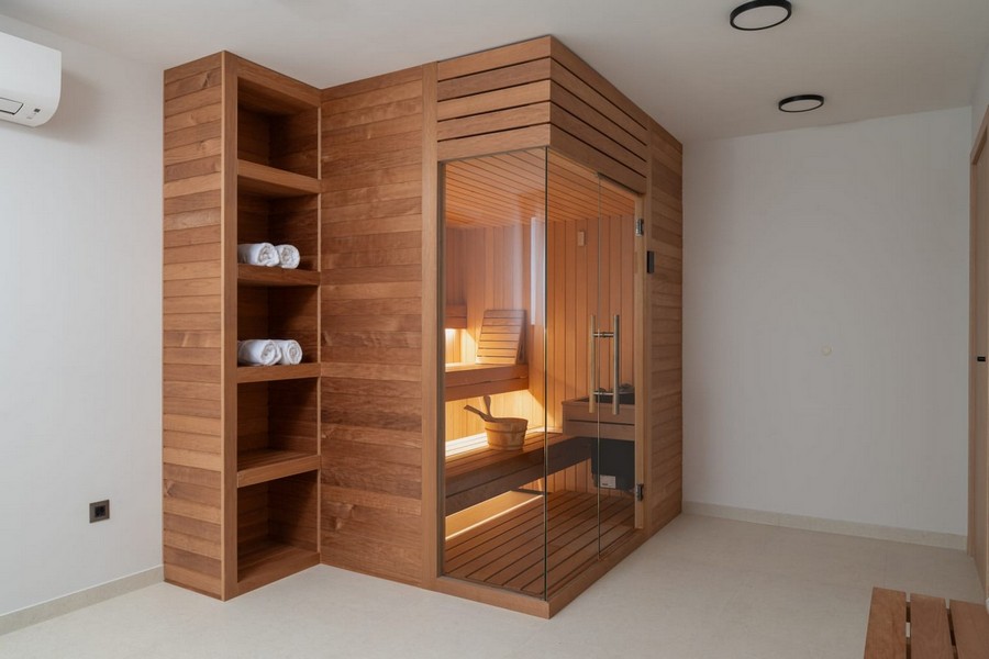 Sauna privata nella moderna area wellness