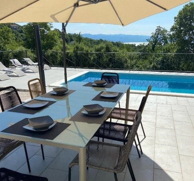 Ampia terrazza con vista mare panoramica - immobile Croazia - Quarnaro